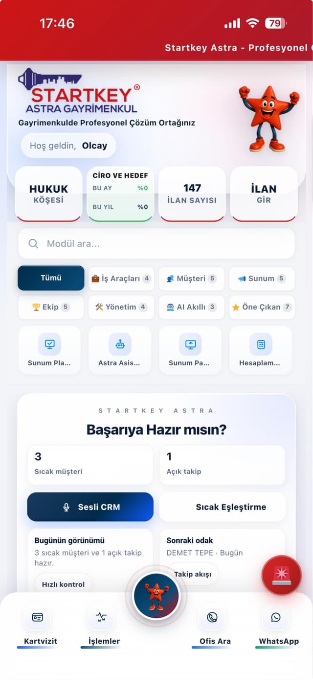 Astra Uygulama Ekranı